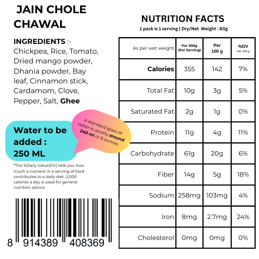 Jain Chole Chawal
