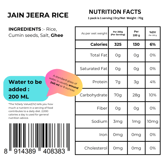 Jain Friendly Jeera Rice