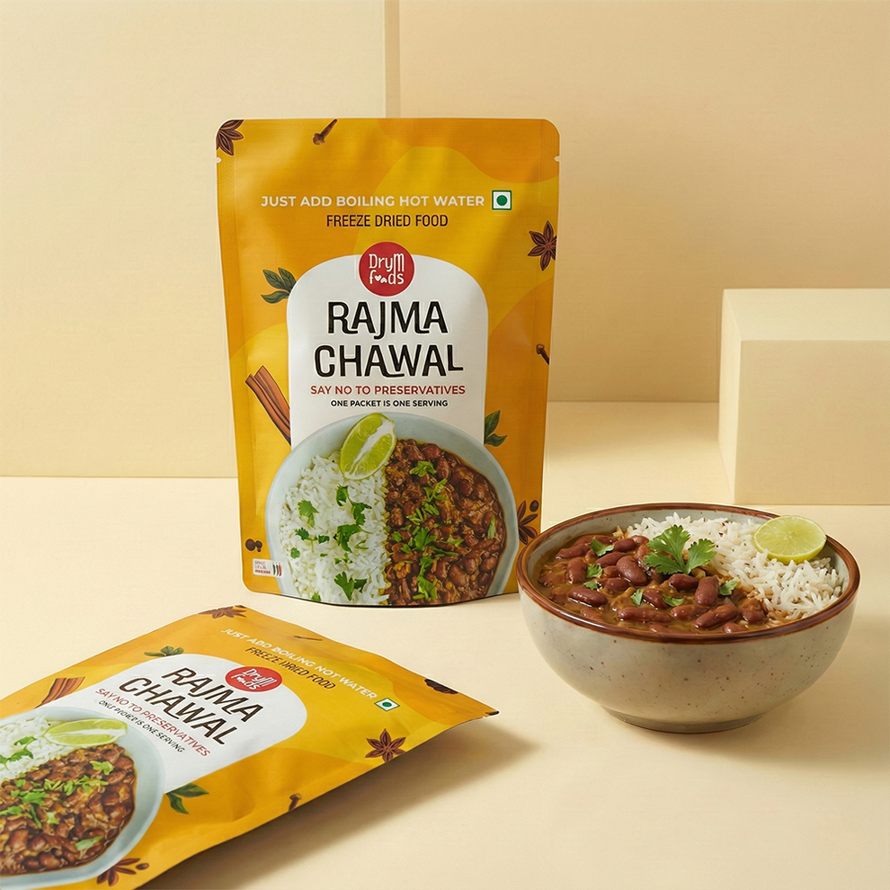 Drym Instant Rajma Chawal Ready To Eat Preservative Free Dried Food – DryM Foods