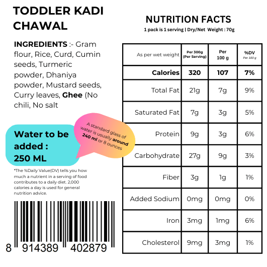 Toddler Kadi Chawal