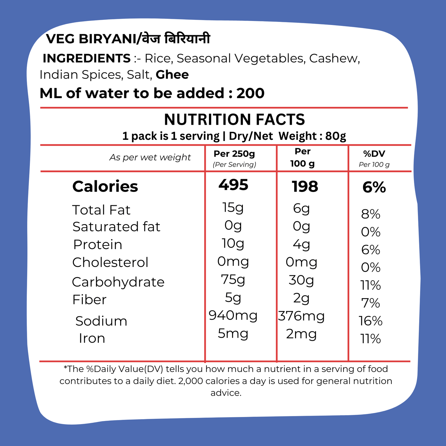 Veg Biryani/Pulao