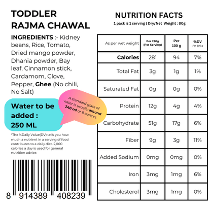 Toddler Rajma Chawal