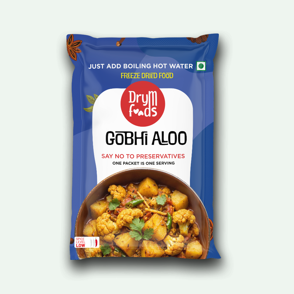 Drym Instant Gobhi Aloo Ready To Eat Preservative Free Dried Food – DryM Foods