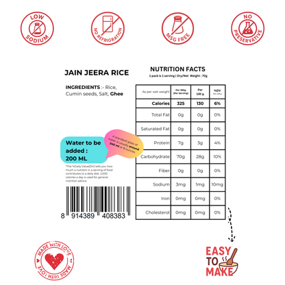 Jain Friendly Jeera Rice