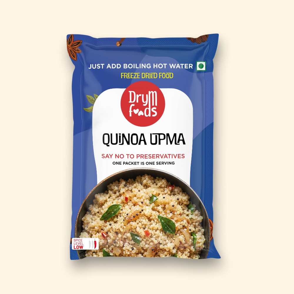 Instant Quinoa Upma Freeze Dried Preservative Free Meal – DryM Foods