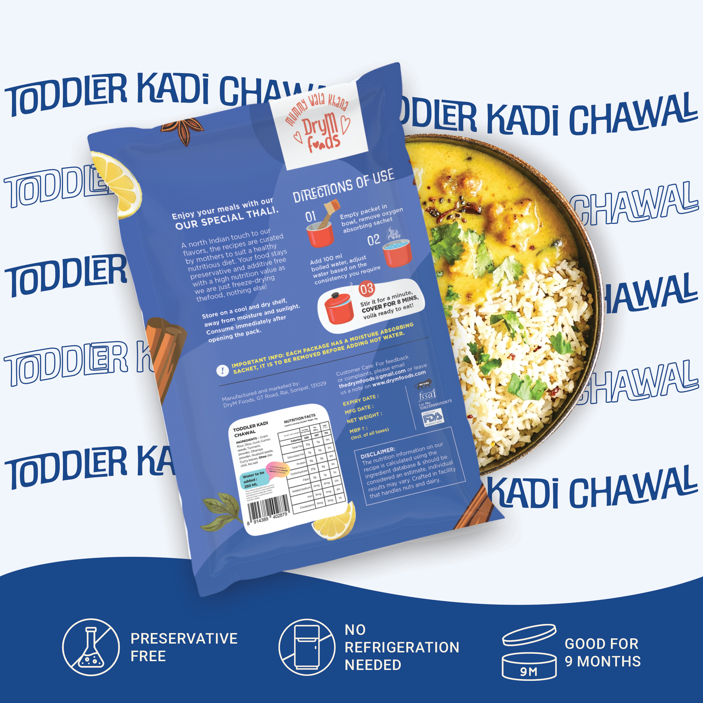 Toddler Kadi Chawal