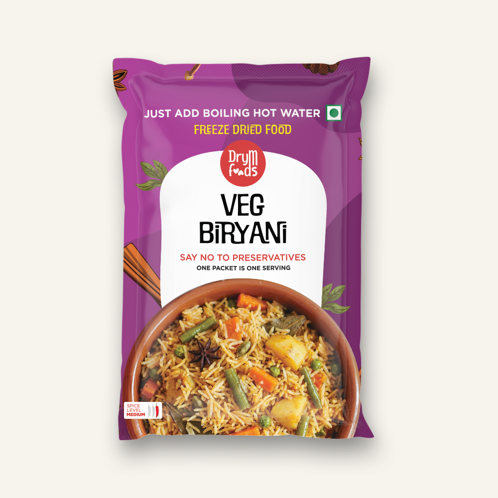 Instant Veg Biryani/Pulao Ready To Eat Preservative Free Dried Food ...