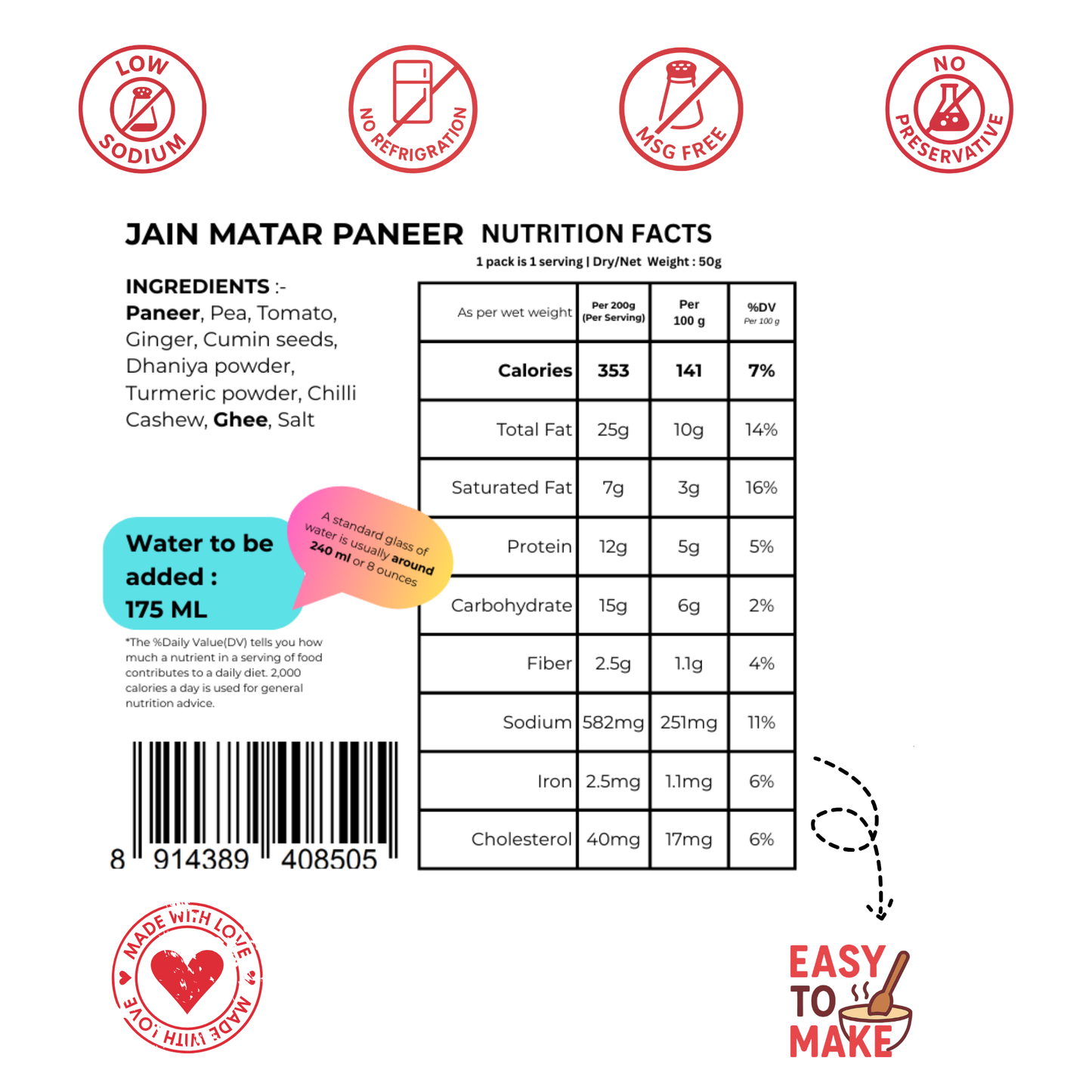 Jain Matar Paneer