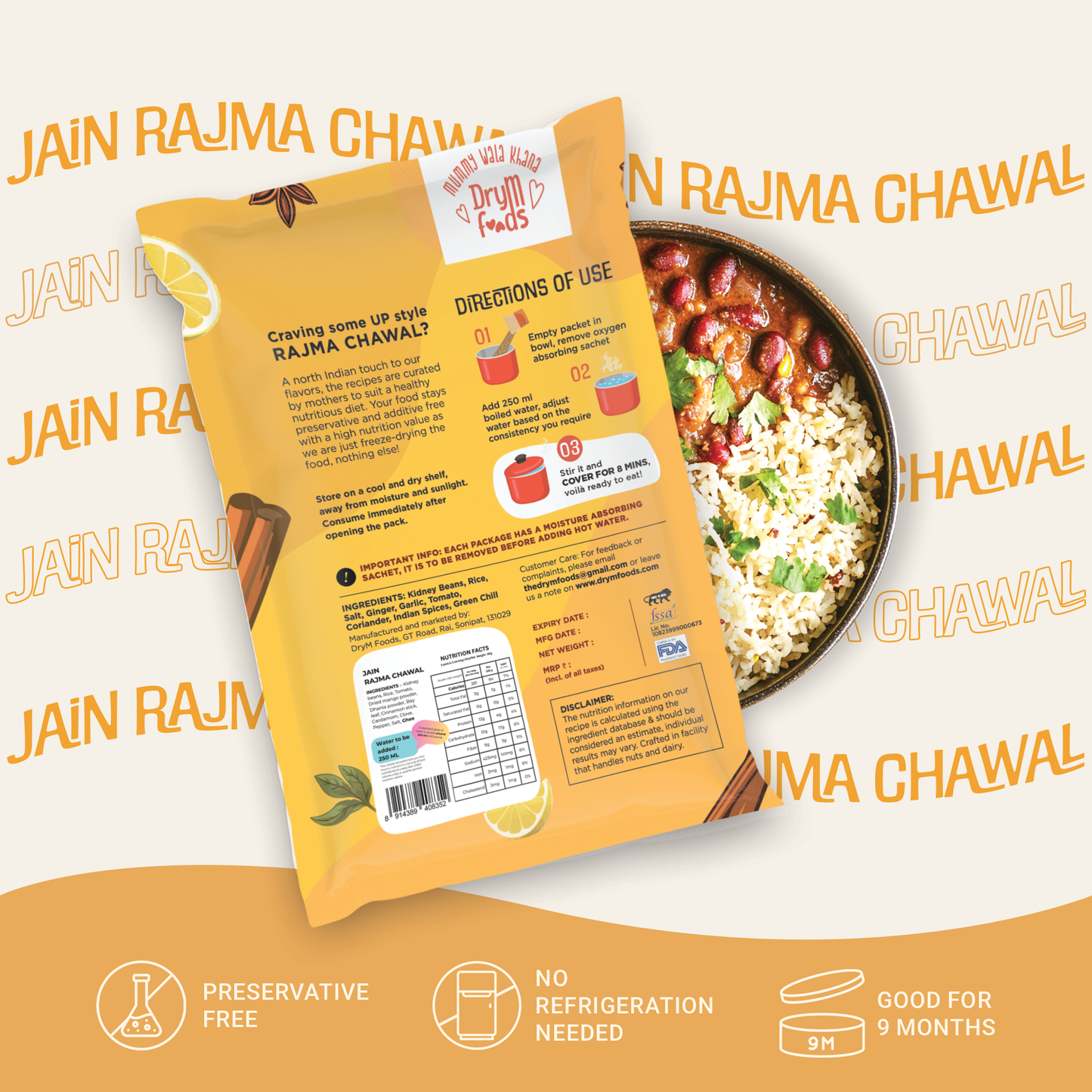 Jain Rajma Chawal