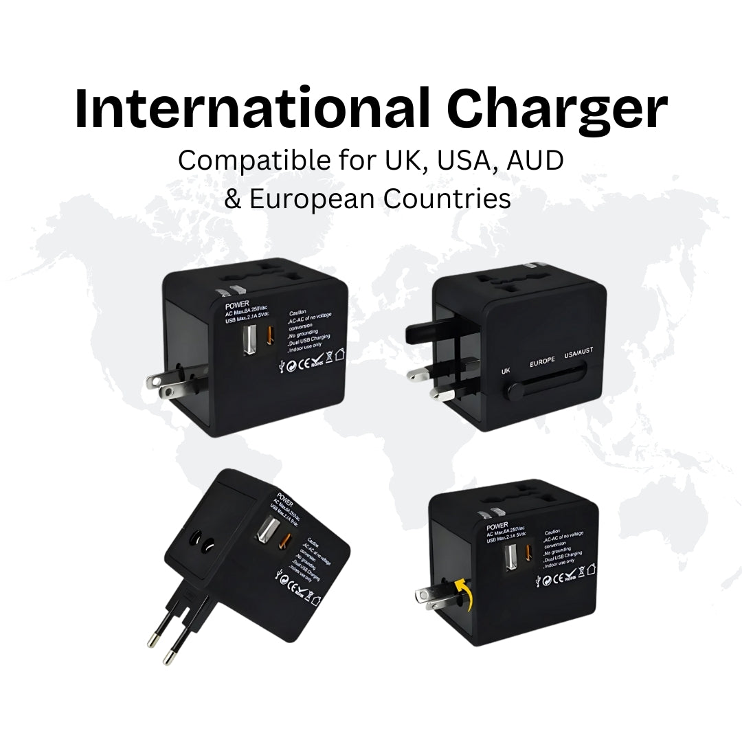 ModishOmbre® Universal Travel Charger | Dual USB-C & USB-A