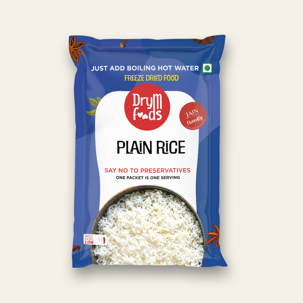 Instant Plain Rice Jain Satvik Friendly – DryM Foods