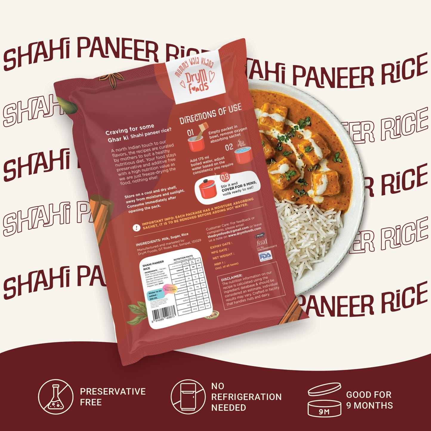 Shahi Paneer Chawal