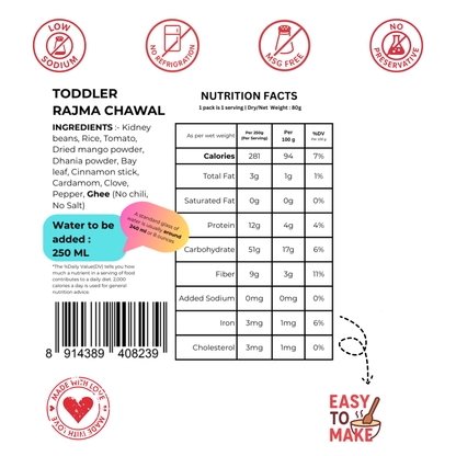 Toddler Rajma Chawal